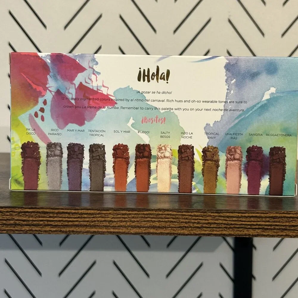 NEW Mia de Mar Life is a Fiesta Eyeshadow Palette Dual Brush Vegan Festival